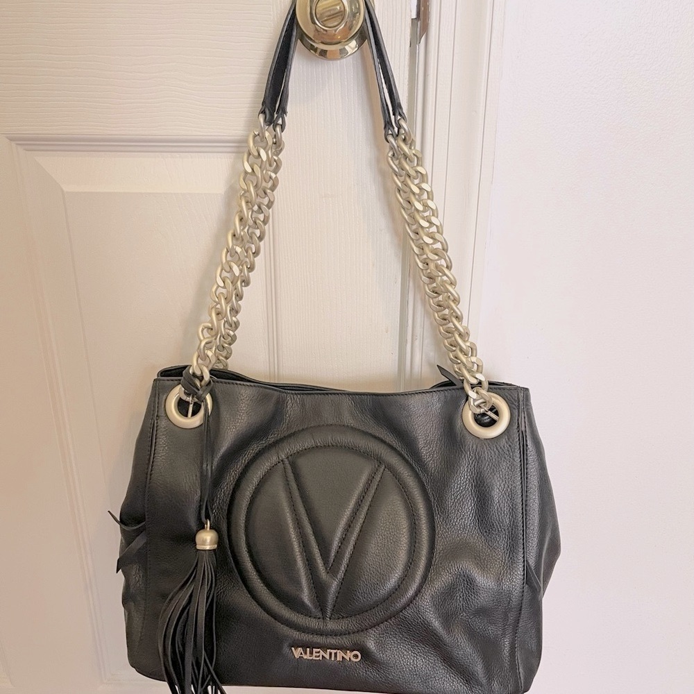 Valentino by Mario Valentino Signature Leather Shoulder Bag